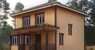 Двухэтажный дом из бруса в Чистополе от Строй-Чст - строительство от 133614 руб.